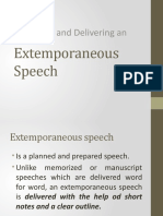 Extemporaneous Speech