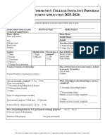 CCI Program AY 2023-2024 Application Form