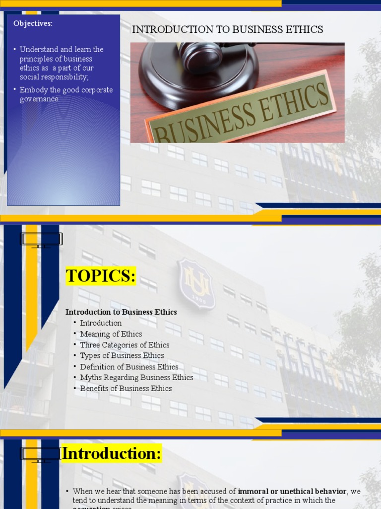Week 02 - Introduction To Business Ethics | PDF | Business Ethics ...