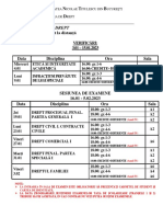 Examene - Drept - 16.01-5.02 - Anul III - ID 2022-2023