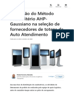 Aplicação Do Método Multicritério AHP-Gaussiano Na Seleção de Fornecedores de Totens de Auto Atendimento - Rafael Almeida - LinkedIn