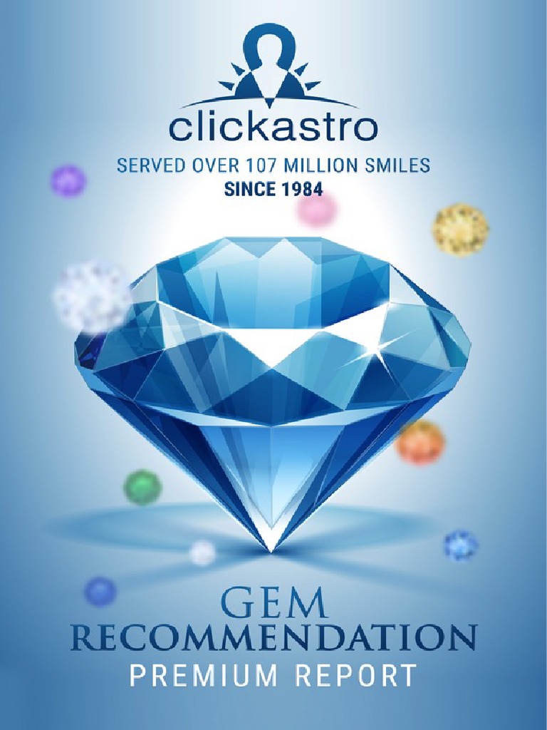 Clickastro Gemstone Recommendation Report | PDF | Gemstone | Diamond