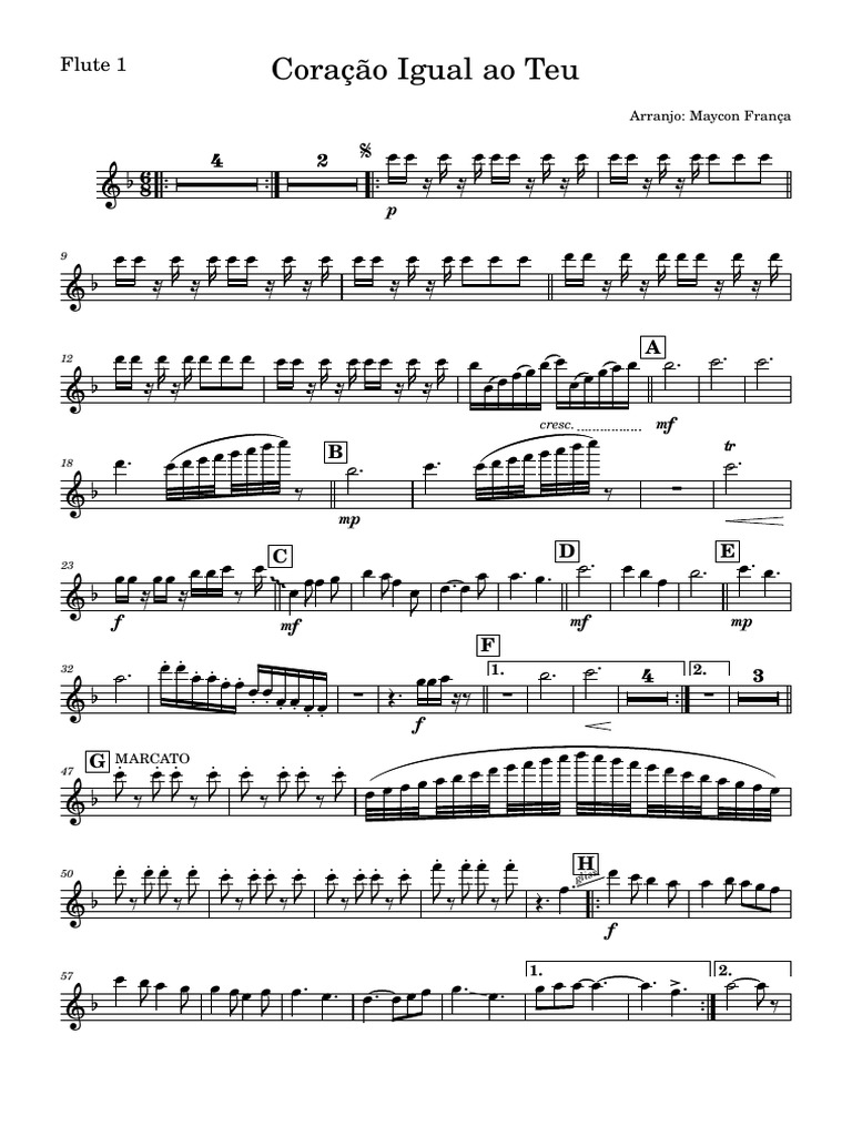 Um Coração Igual Ao Teu Flute 1 Pdf