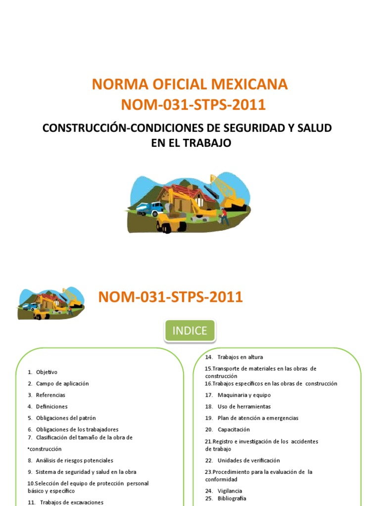 Norma 031 STPS: Seguridad en Construcción | PDF | Riesgo | Valores
