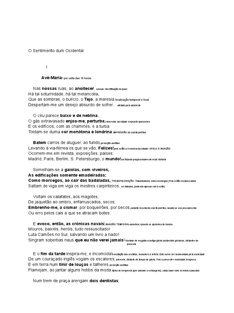 O Sentimento Dum Ocidental | PDF