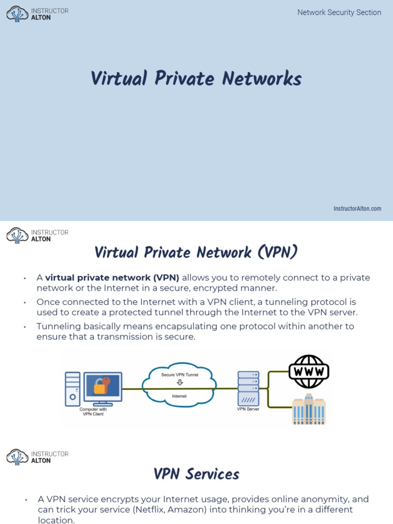 Understanding VPNs and Firewalls | PDF | Firewall (Computing) | Virtual ...