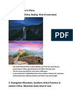 Destination Spots in China