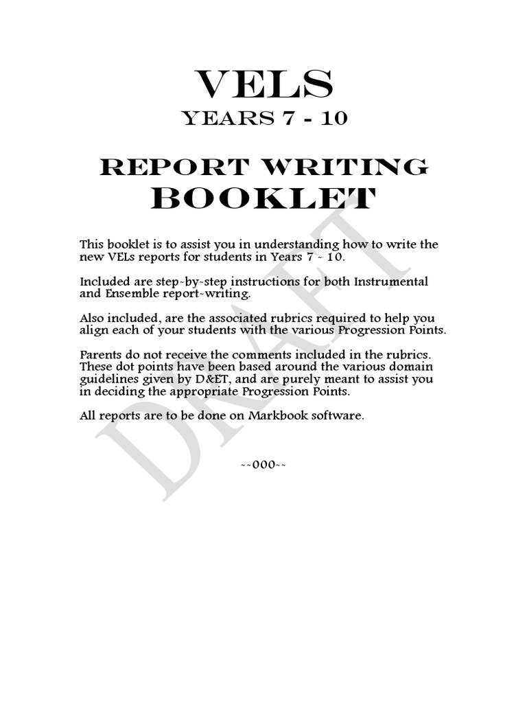 BHS VELS Instrumental Guide | PDF | Language Arts & Discipline