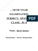 Devoy Brown - Precis Collins End of Year ExaminationClass 3C-S