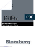 Blomberg FNT 9670 and FNT 9670 X (No ''FNT 9670 T'') (English + Hebrew)