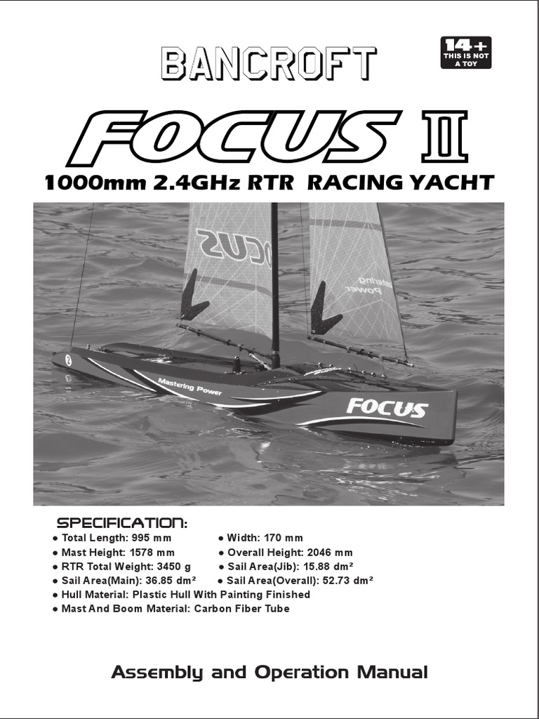 1000mm 2.4GHz RTR Racing Yacht Guide | PDF