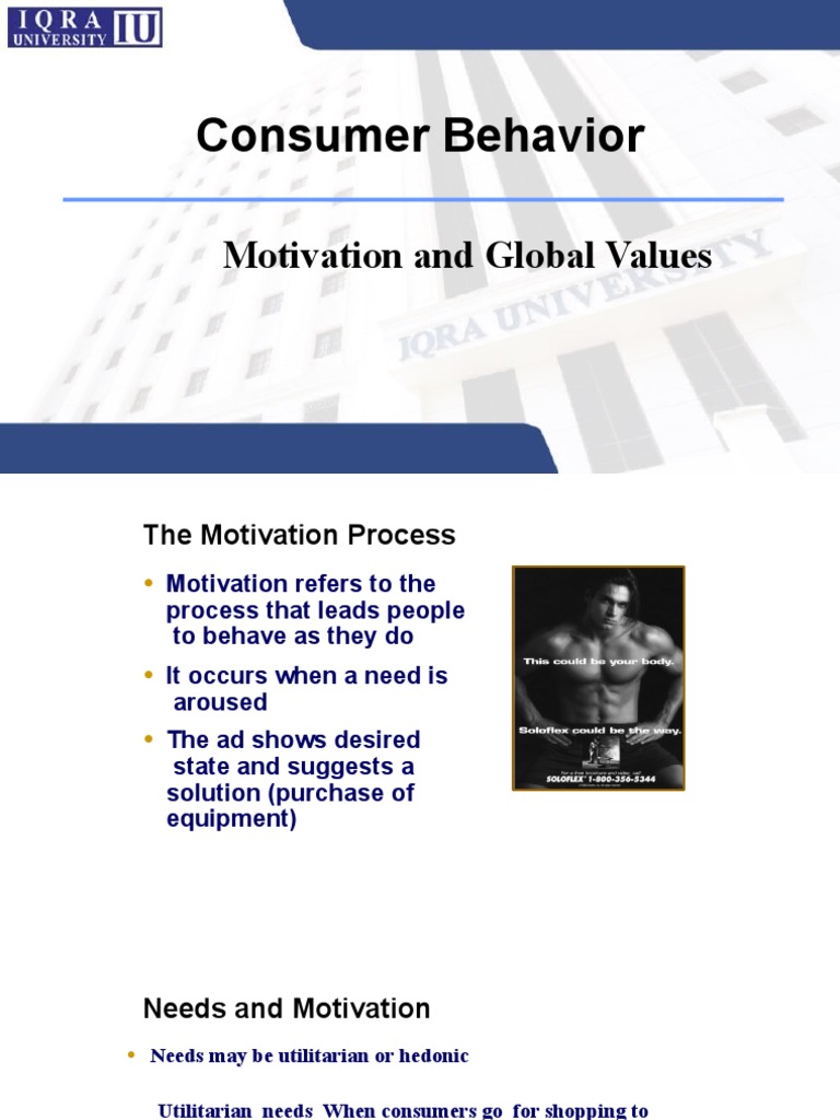 Consumer behavior motivation needs and values pdf behavior