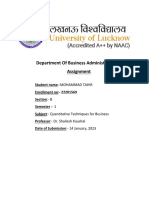 Department of Business Administration Assignment