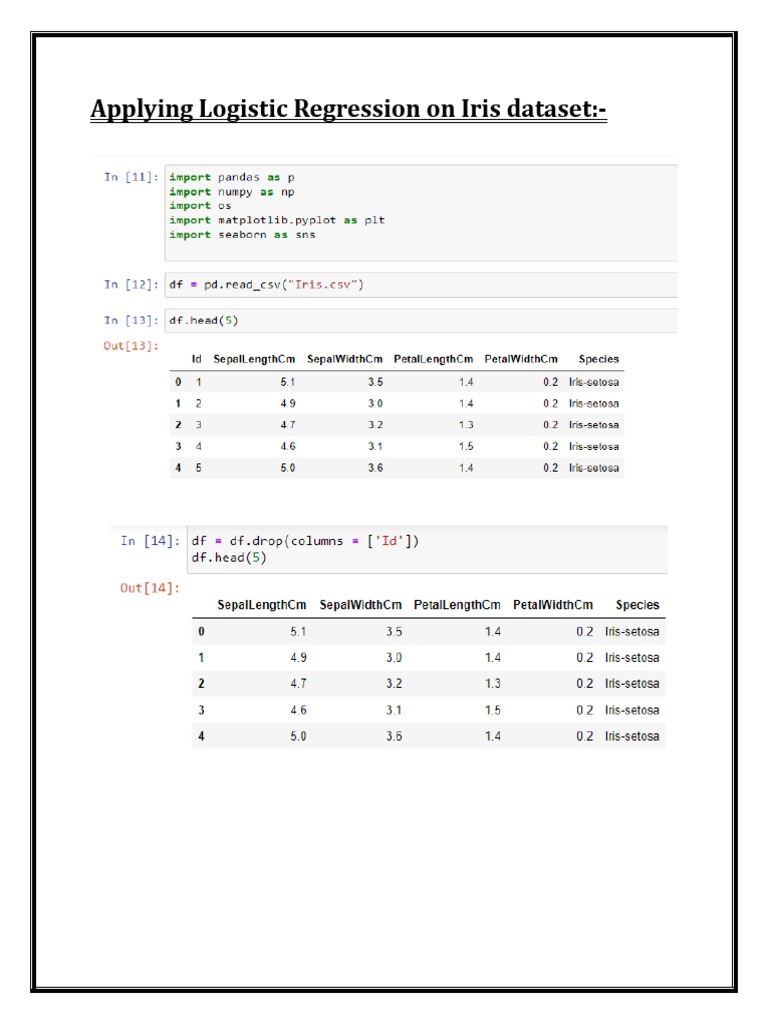 Applying Logistic Regression On Iris Dataset | PDF