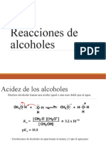 Reacciones de Alcoholes