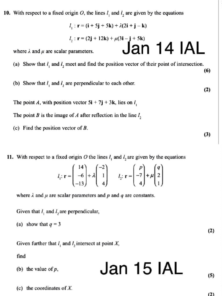 P4 Vectors WS 1 Jan 14 20 | PDF