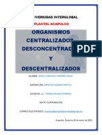 Organismos Concentrados, Desentralizados y Desconcentrados