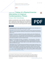 Optimal Timing of A Physical Exercise Intervention To Improve Cardiorespiratory Fitness During or After Chemotherapy