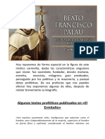 Beato Francisco Palau El Ermitaño Profecías