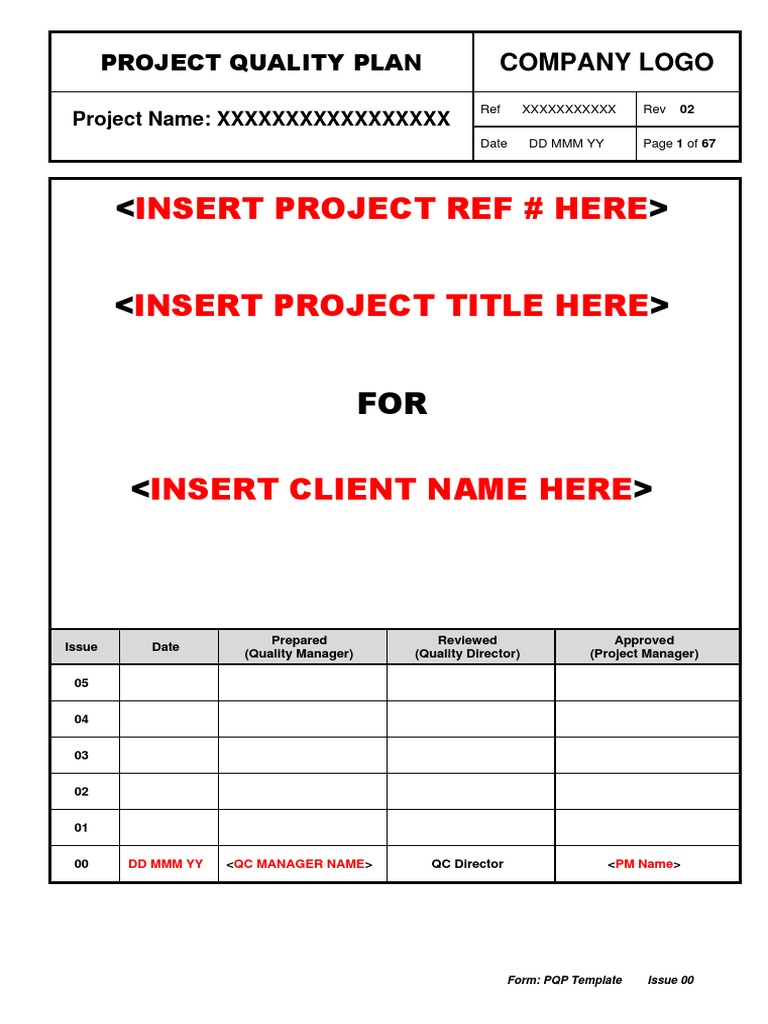 Quality Management Plan | PDF | Specification (Technical Standard ...