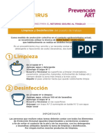 COVID-19: Limpieza y desinfección del puesto de trabajo