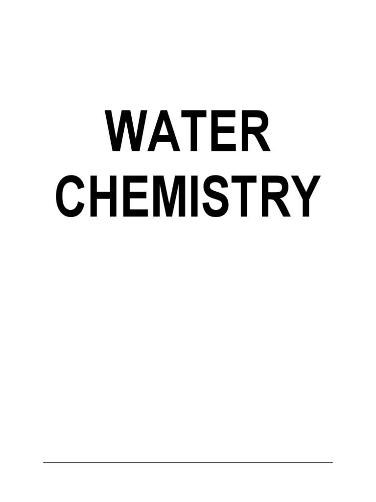 Chapter 2 Water Chemistry PDF Ph Acid