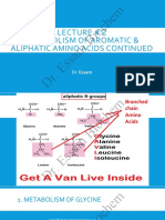 3rdsem Biochem AROMATIC AND ALIPHATIC AMINO ACIDS Continued