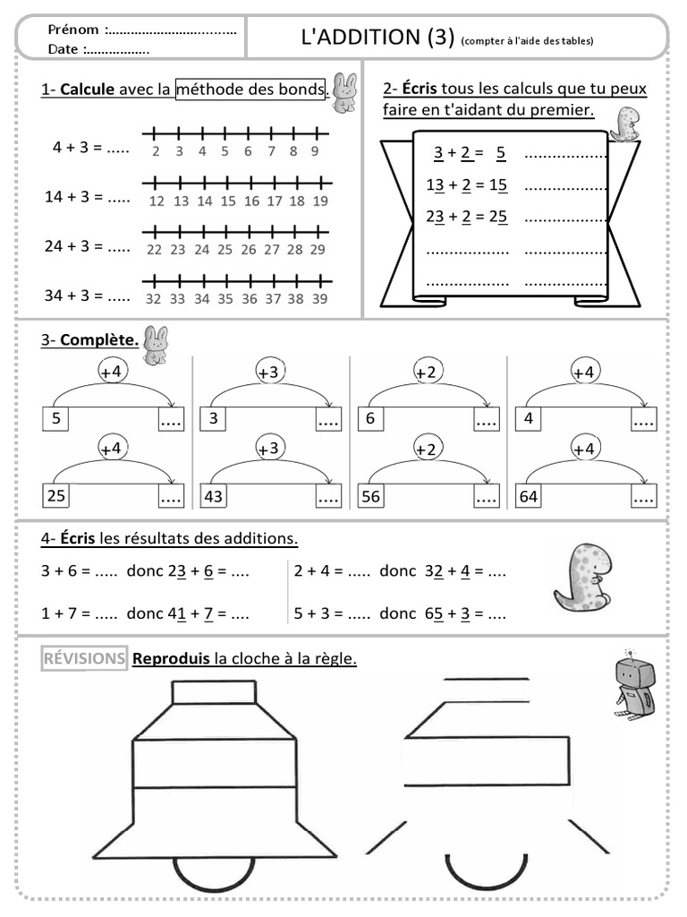 Exercices d'Addition et Révisions Mathématiques | PDF