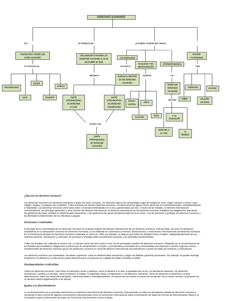 Mapa Conceptual Derechos Humanos Pdf Derechos Humanos Derechos