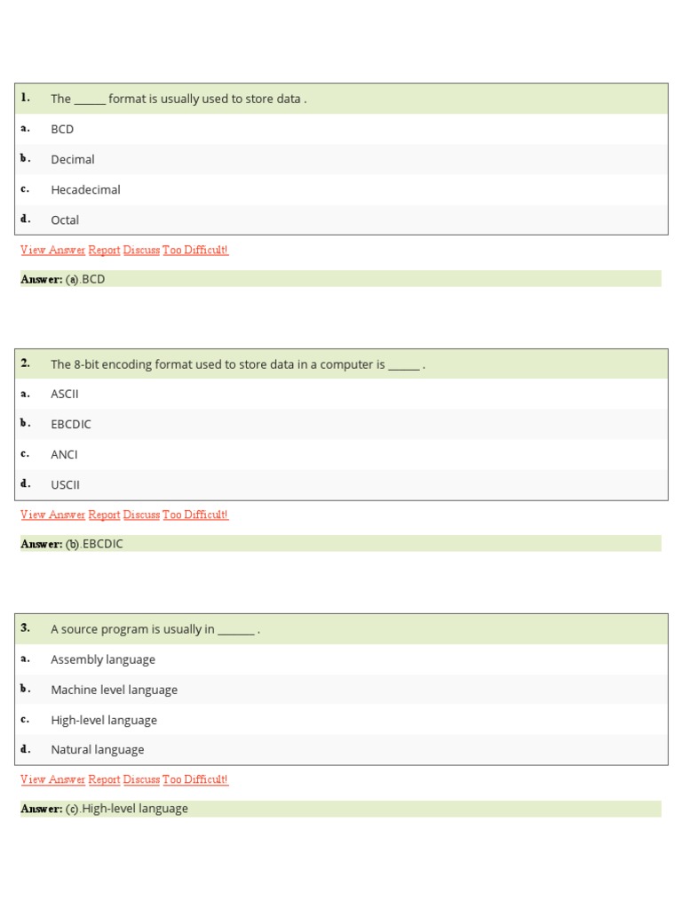 COMPUTER ARCHITECTURE EXAM QUESTIONS AND SOLUTIONS PDF visual data 2