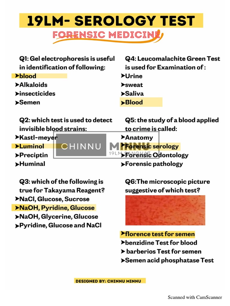 Serology Test PDF