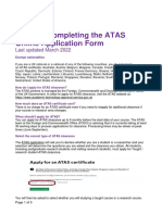 Guide To Completing Online ATAS Application - 2022