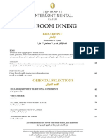 In Room Dining Menu with Breakfast, Lunch & Dinner Options