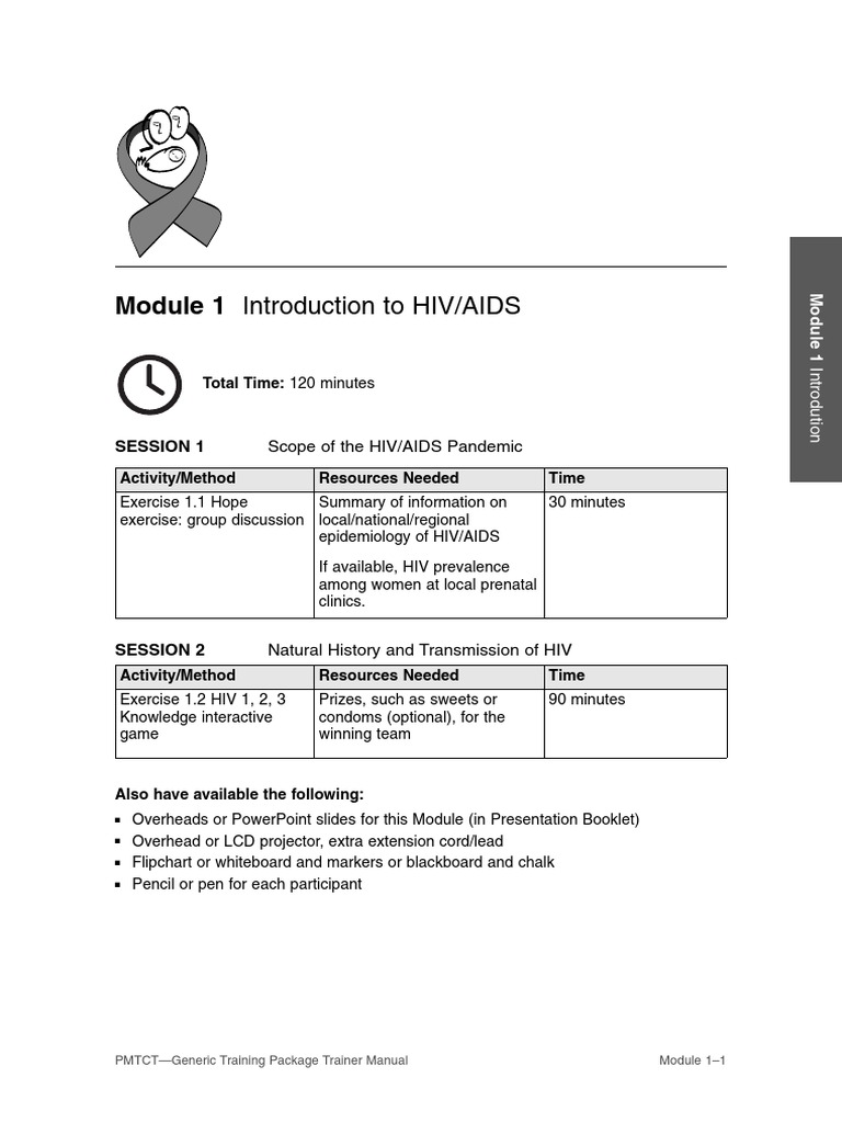 Introduction to HIV/AIDS Training Module | PDF | Hiv/Aids | Safe Sex