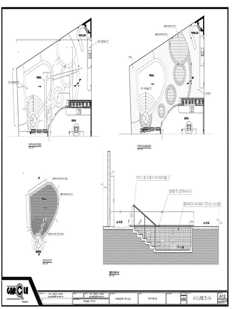Detalles de piscina y patio | PDF