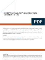 Dispute As To Immovable Property (Section 145-148