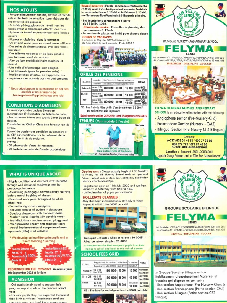 Brochure École PDF