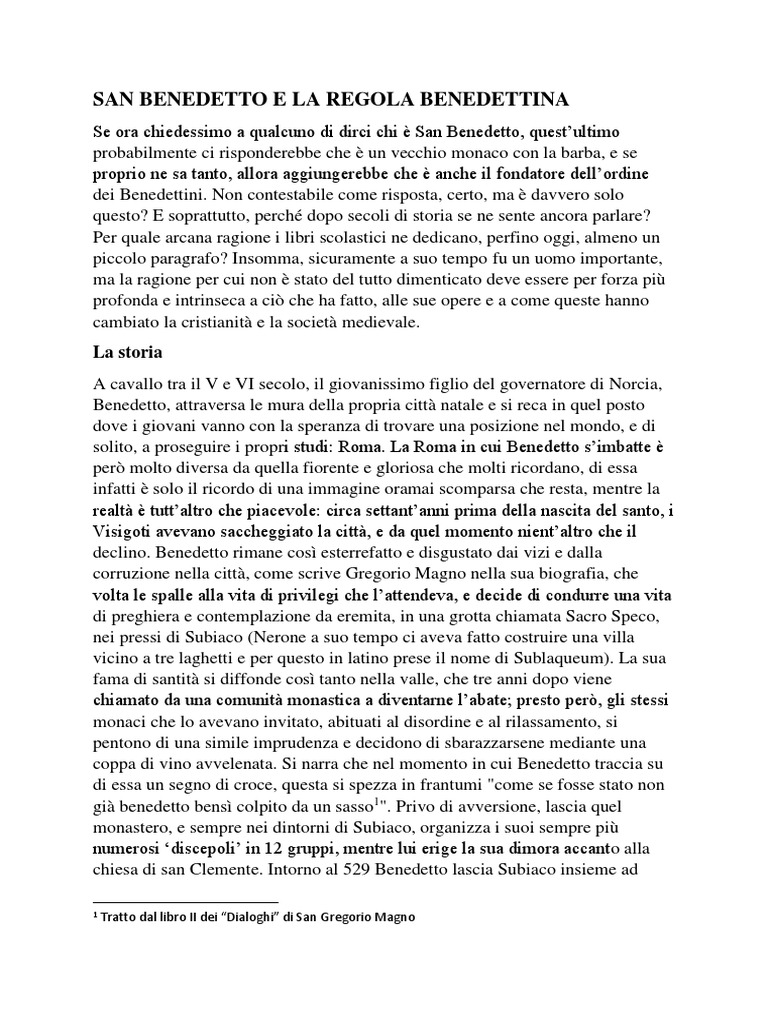 San Benedetto e La Regola PDF