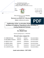 Application of The Acceleration Method To Solve Systems of Nonlinear Equations in The Modeling of Analog Integrated Systems.