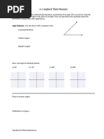 6.1 Angles & Their Measure