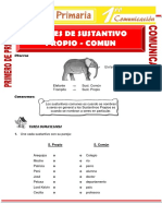 Clases de Sustantivo para Primero de Primaria