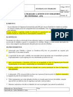 AUTORIZAÇÃO PARA TRABALHO A QUENTE