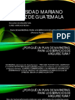 Pasos para Desarrollar El Plan de Mktng. para Servicios Arq. Primera Parte