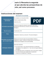 Examen: (AAB01) Cuestionario 2: Resuelva La Segunda Evaluación Parcial Que Aborda Las Perspectivas de Herencia y Evolución, Así Como Procesos Biológicos.