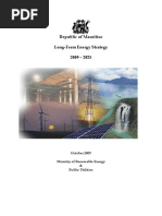 Republic of Mauritius Long-Term Energy Strategy 2009 - 2025