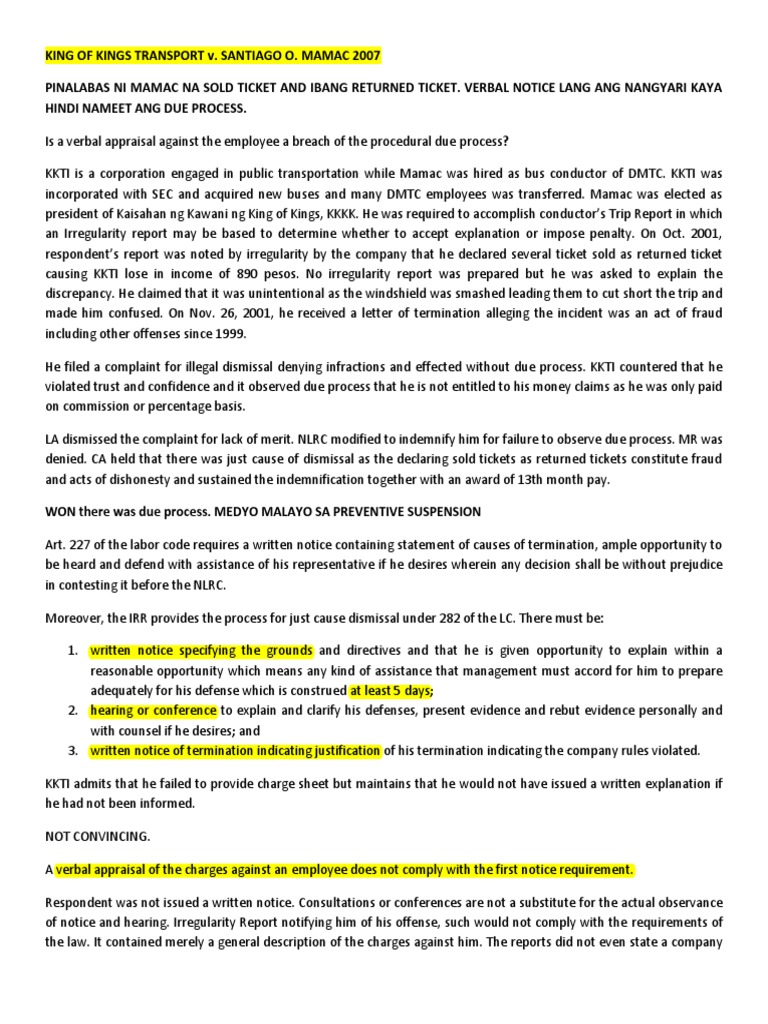 Preventive, Just & Authorized Cause PDF Employment Injunction