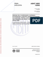 NBR15848 - Sistemas de Ar Condicionado e Ventilação – Procedimentos e Requisitos Relativos Às Atividades de Construção, Reformas, Operação e Manutenção Das Instalações Que Afetam a Qualidade Do Ar Interior (QAI)