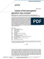 Estimation of The Hemoglobin Glycation Rate Consta