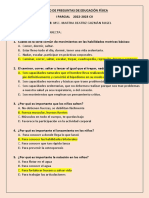 Banco de Preguntas de Educación Física