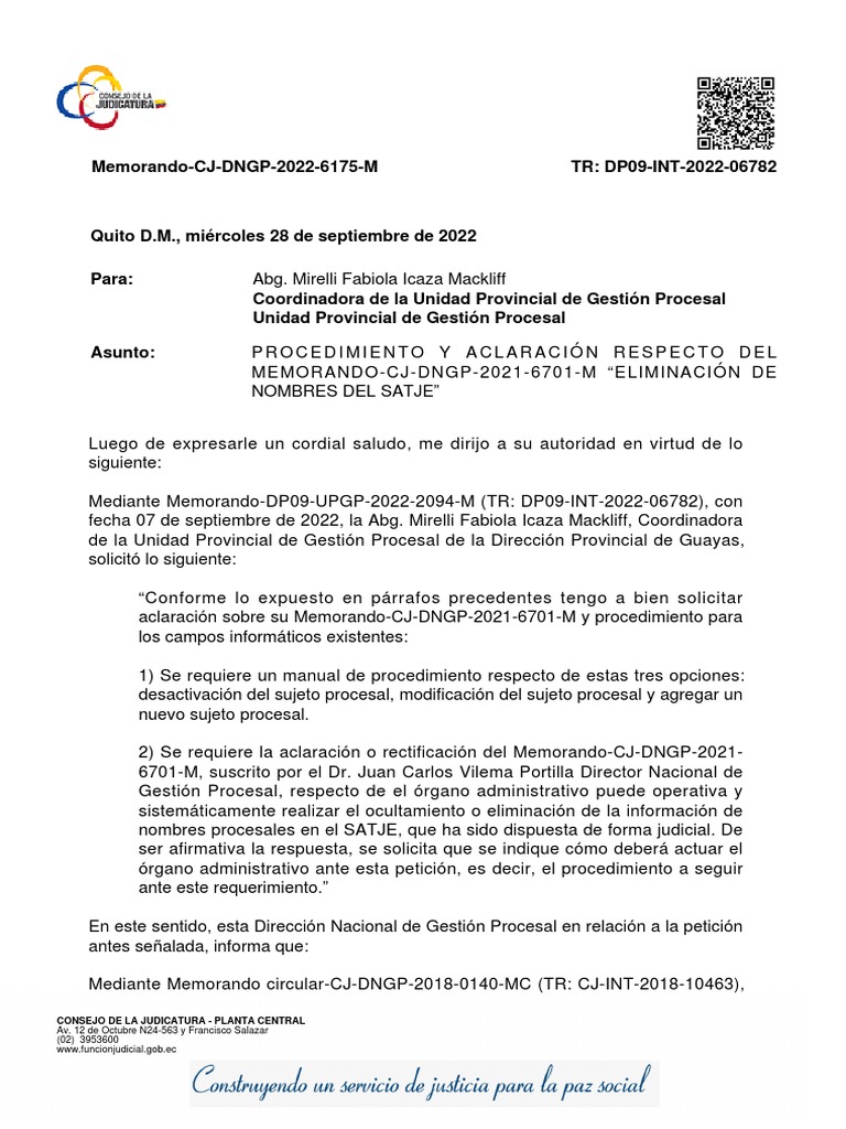 Cj dngp 2022 6175 m aclaracion de la eliminaci n del satje pdf